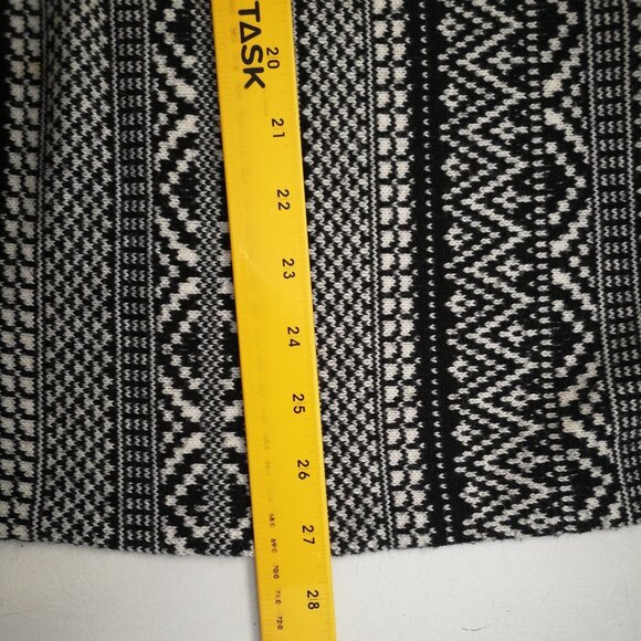 RW&CO Ladies Size Medium Black & White Straight Fit Open Cardigan - Picture 9 of 10